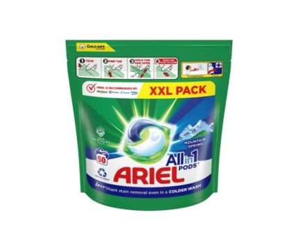 Detergent Capsule Ariel AllinOne Pods Mountain Spring 50 buc